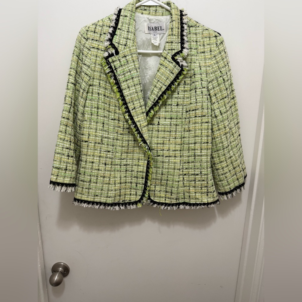 Isabel Women's Lime Tweed Blazer